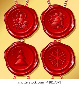 Set of Christmas sealing wax