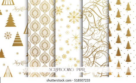Set of Christmas Seamless backgrounds