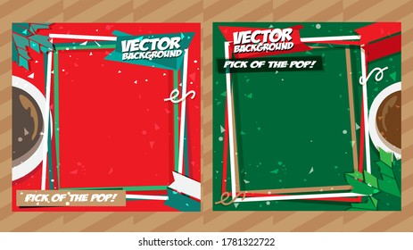 Set of Christmas season : Background vector illustration.
Square size backdrop Christmas season concept.
Design for fashion work ,banner ,card ,frame ,web ,illustration ,catalog,social
