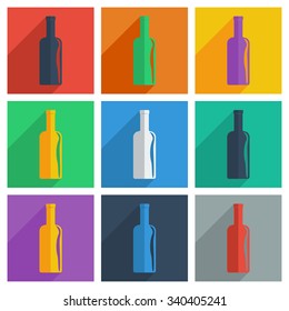 It is a set of Christmas with shadow flat concept modern design