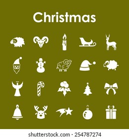 Set of Christmas simple icons