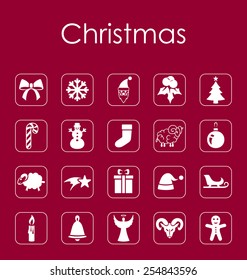 Set of Christmas simple icons
