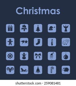 Set of Christmas simple icons