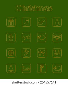 Set of Christmas simple icons
