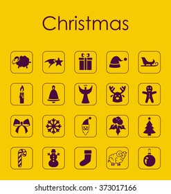 Set of Christmas simple icons