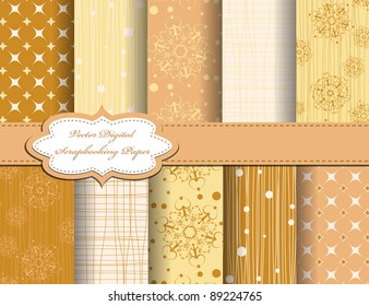 set of christmas snowflake vector paper for scrapbook