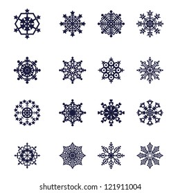 Set of Christmas snowflakes