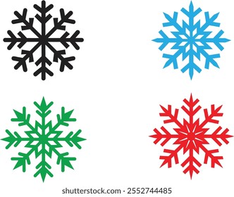 conjunto de Natal Snowflakes vetor design 