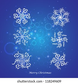 Set of Christmas snowflakes to your holiday decorations