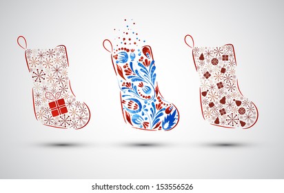 Set of Christmas socks.