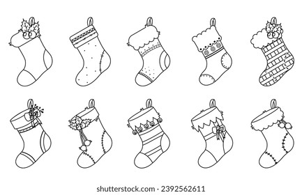 Line Sketch With Santa Claus Socks Design, Santa Drawing, Socks Drawing,  Santa Claus Drawing PNG Transparent Clipart Image and PSD File for Free  Download