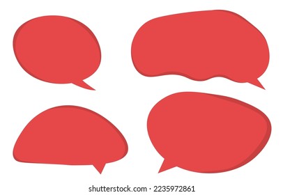 Set christmas speech bubbles on white background. chat box or chat vector square and doodle message or communication icon Cloud speaking for comics and minimal message dialog