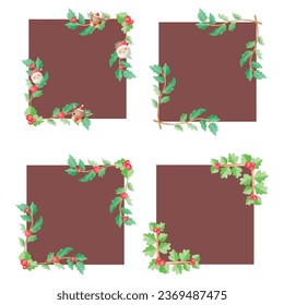  conjunto de marcos cuadrados de Navidad