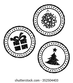 Set of Christmas stamps