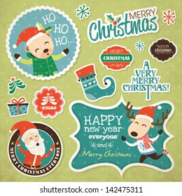 Set of Christmas Stickers