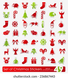 Set of Christmas stickers