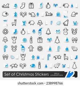 Set of Christmas stickers