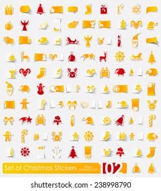 Set of Christmas stickers