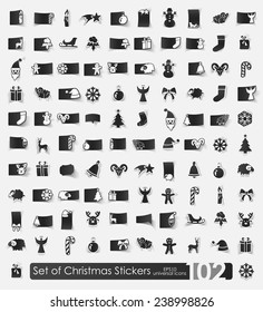 Set of Christmas stickers