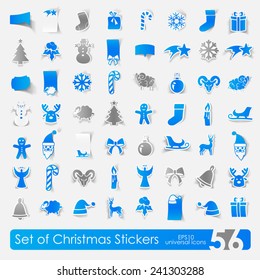 Set of Christmas stickers