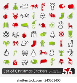Set of Christmas stickers
