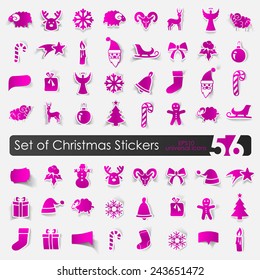 Set of Christmas stickers