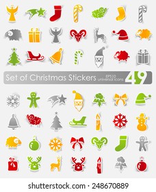 Set of Christmas stickers
