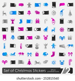 Set of Christmas stickers