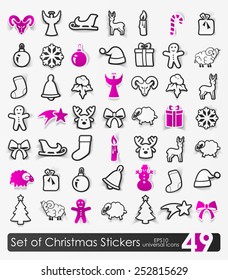 Set of Christmas stickers