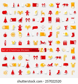 Set of Christmas stickers