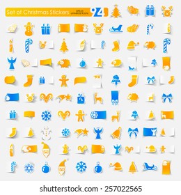 Set of Christmas stickers