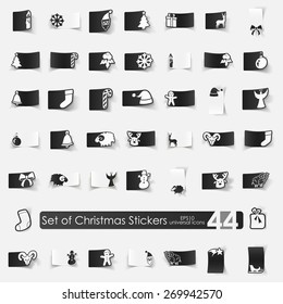 Set of Christmas stickers
