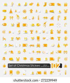 Set of Christmas stickers