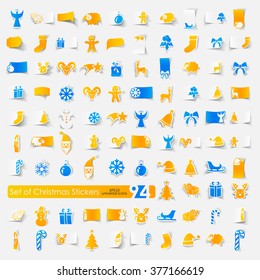 Set of Christmas stickers