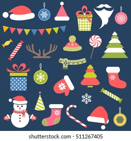 Set of Christmas stickers