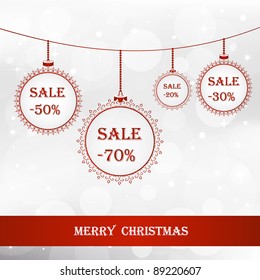 Set of Christmas stickers. Element for design.