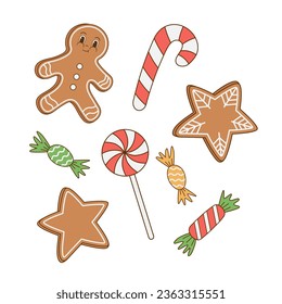 Weihnachtsgebäck, Lebkuchen, Keks, Kantengrafik