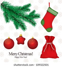 Set of Christmas symbols for design