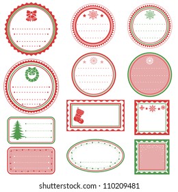 Set of Christmas Tags