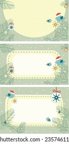 set of christmas tags, cards
