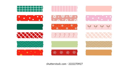 Set of Christmas tape. Vector graphics