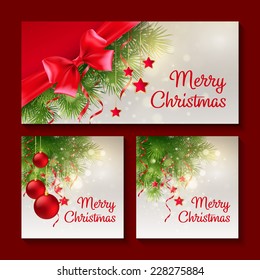 Set of Christmas templates for print or web design