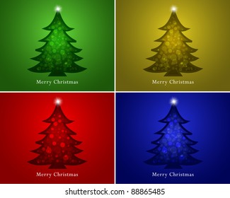 Set of christmas tree