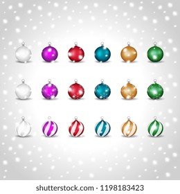 Set of Christmas tree balls 