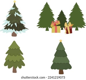 Weihnachtsbaumdesign-Illustration, Vektorgrafik