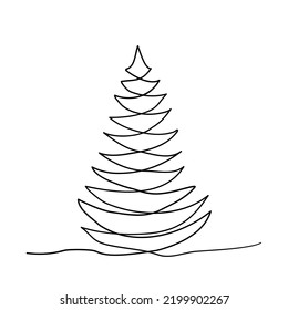 Set christmas tree doodle