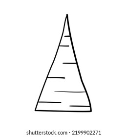 Set of christmas tree doodle illustration Hand drawn Sketch line vector