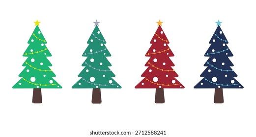 Conjunto da árvore de Natal no fundo.