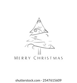 Vector Conjunto de iconos negros del árbol de navidad. colección plana simple del árbol de navidad. Árbol de pino.
