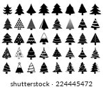 Set of christmas trees